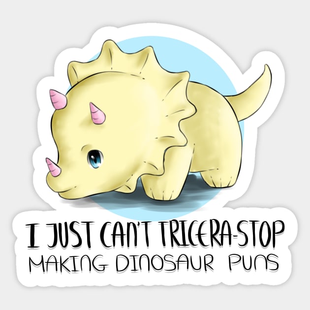 Dinosaur Pun Sticker by InkItOut